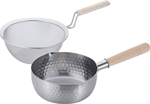 Wahei Freiz SM-9549 Cookware Set, Saishokuan, IH Compatible, Saishokuan, Cookware Set, Saishokuan, Saishokuan, Cookware Set, Japanese Cuisine, Hot Water Draining, Stainless Steel Snow Flat Pot &