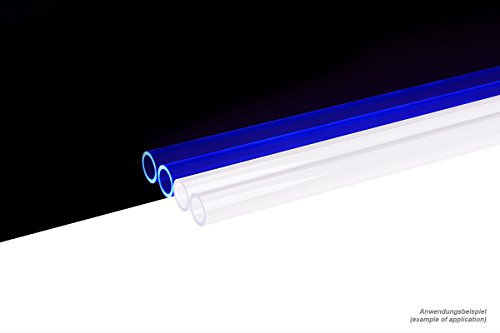 Alphacool HardTube 13/10mm Plexi (PMMA) Klar UV-Blau 60cm - 4er Set