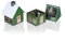 Crottendorfer - Räucherhaus Metall inkl. Räucherkerzenhalter - für Räucherkerzen Gr. M - Maße: 7,2x7,8x9,8cm - Motiv: Waldhaus, Grün - Made in Germany
