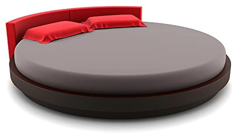 G BETTWARENSHOP Rundes Jersey Spannbettlaken Multi-Stretch Graphit, 230-260 cm rund