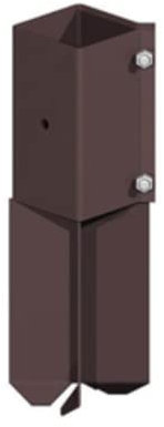 Fencemate Swift Clamp Concrete in Post Support - 100mm x 100mm - Epoxy Brown