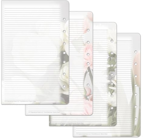 FranklinCovey - Blooms Lined Pages - Expansion for Planners (Classic, Pink/Green)