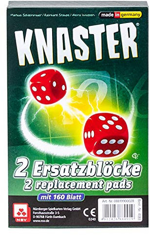NSV - 4083 - KNASTER - Ersatzblöcke 2er Set - Würfelspiel