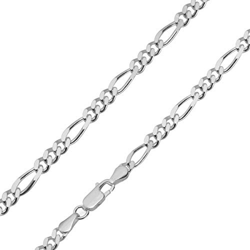 trendor Halskette für Herren 925 Sterlingsilber Figaro-Kette 85925 | modische Halskette aus echtem Sterlingsilber 925, tolle Geschenkidee