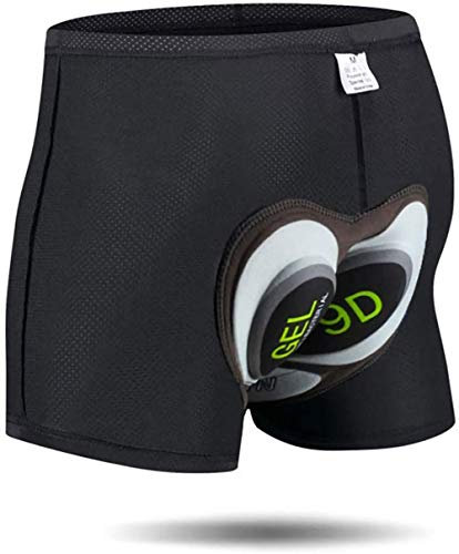 JEPOZRA Herren Radunterhose Radsportshorts Fahrradhosen mit elastische atmungsaktive 9D Gel Sitzpolster mit Einer hoher Dichte(Grau,XXL)