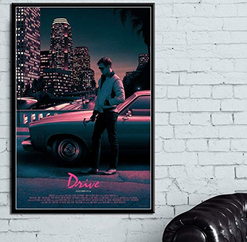 MXIBUN Leinwand Malerei Ryan Gosling Movie Drive Poster Drucken Wandkunst Bild Geschenk Wohnkultur Ohne Rahmen 50 * 75 cm