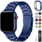 Fullmosa Bracelet Compatible avec Apple Watch 40mm 41mm 38mm, Bracelet iWatch en Acier INOX pour apple watch Se Se 2 Series 9/8/7/6/5/4/3/2/1(Bleu,38mm/40mm/41mm)