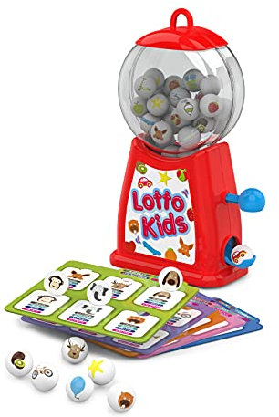 Chicos – Lotto Kids. Juego Infantil. Bingo Educativo para niños. Aprende Palabras en 4 Idiomas Distintos: Español, Portugués, Inglés y Francés. A Partir de 3 años. 20701