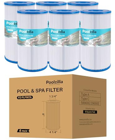 Poolzilla Ersatzfilter für Typ A oder C, kompatibel mit Intex 29000E/59900E, Easy Set Poolfilter, Sommerausflüge oder Sommerwellen oberirdischen Pools