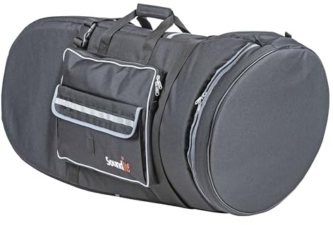Soundline Gigbag für F-Tuba B&S, Melton, Typ: 594 255, Max Höhe: 96 cm | Typ: 594 255, Max. Schallstückdurchmesser: 42 cm, Lechgold und A&S, 20 mm starke Fütterung, Tragegriff mit Klettverschluss