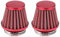 ETOPARS 2 X Rosso Filtro Aria Moto Universale Kit Filtro Aspirazione Aria Moto 48mm 49mm 50mm Morsetto Fredda Induzione Filtro dell'Aria Cono Moto Scooter