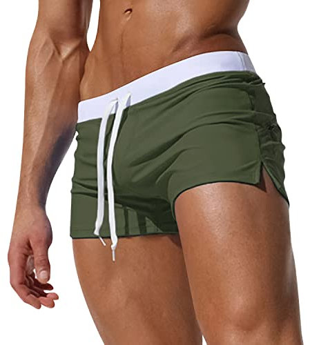 Adorel Costume Bagno Pantaloncini Piscina Calzoncini Uomo Esercito Verde XL