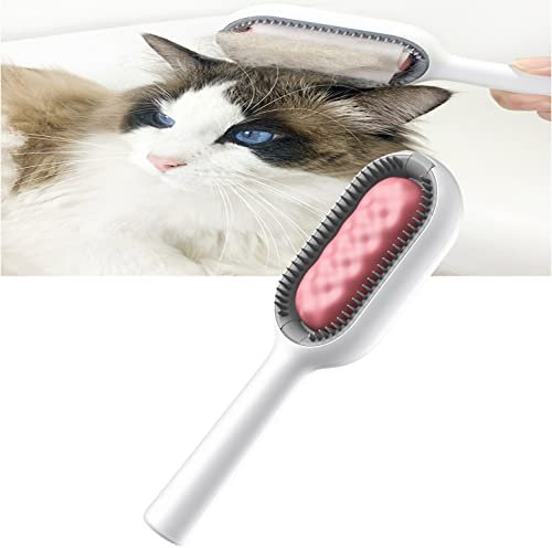 Quesardens 4-in-1 Haustier Reinigung Haarentfernung Kamm, Katzen-Hunde-Reinigungsbürste, unterfellbürste Haustier, wiederverwendbarer Haustier-Reinigungskamm (Color : Pink, Size : Long Hair)