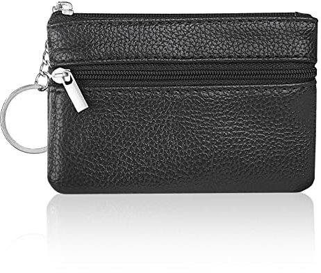 Aucuu Petit Porte-Monnaie Cuir Femme, Mini Porte Monnaie Cuir Mini Petit Portefeuille avec Porte-clés et 3*Compartiments, Mini Coin Purse Wallet pour Homme Femme Fille Enfant Garcon