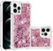 IMIRST Silicone Phone Case for Apple iPhone 12 Pro Max, Corner Airbag Fall Protection Bling Glitter Quicksand Liquid Sparkle TPU Case Cover for Apple iPhone 12 Pro Max. YBW Love RoseGold