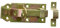 BRESKO Türriegel Schlossriegel Türschloßriegel Schubriegel Torriegel Riegel Türschloss verzinkt gelb galvanisiert Abschließbar (Gerade: 120x45 mm)