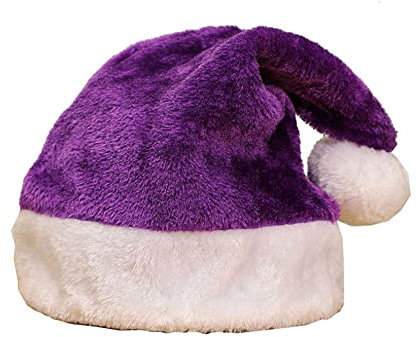 GIVBRO Weihnachtsmützen, Kopfbedeckung, Weihnachtsmann, Beanie, Mütze, Kostümzubehör für lila Weihnachten, Party, Zuhause
