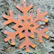 Rostikal Schneeflocken Deko Set 55 und 60 cm Gartenstecker Rost Winterdeko Weihnachten