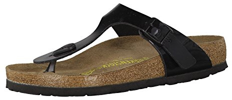 Birkenstock Damen Zehensandale Gizeh Big Buckle Nubukleder normal Schwarz 39