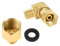Aupoko Gas Adapter 1/2 R x 1/4 Left Straight + Gas Angle 1/4 Left 90 Degrees for Gas Cooker, Gas Stove, Grill Camping