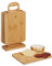 Relaxdays Planches à découper avec Support, Lot de 6, Petites planchettes en Bambou, 22 x 16 cm, Nature