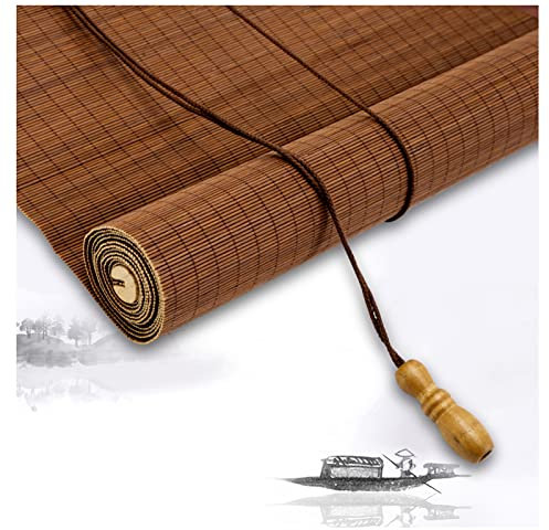 Enrouleur Bambou,Store Enrouleur Bambou,Store Bateau en Bambou,Store Rouleau en Bambou, Stores Ascenseur, pour Bureau Fenêtre Cloison,Facile À Installer,W60xH100cm/W23.62xH39.37in