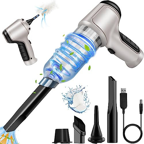 YUEJIDZ Aspirapolvere Auto Potente,Aspirabriciole Senza Fili,Umido e Asciutto Mano Aspirapolvere Ricaricabile con 30min Tempo di Esecuzione,Hepa Filtraggio,Portatile Aspirapolvere per la Cucina,Auto