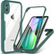 OWKEY for iPhone X Case, iPhone XS Case, [Military Grade Drop] 360° Full Body Shockproof Bumper Case with Built-in Soft PET Screen Protector, Rugged Cover Phone Case for iPhone X|XS 5.8 inch, Green