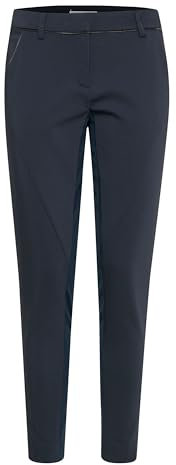 fransa FRZacity Damen Chinohose Stoffhose Chino mit Stretch Casual Fit Mid Waist, Größe:40, Farbe:(NOOS) Dark Peacoat (60468)