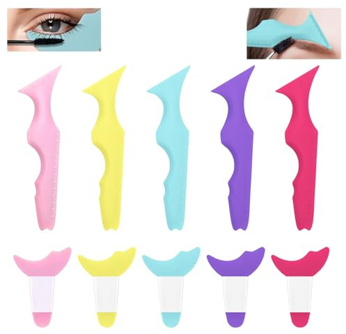 Xanewza Set di 10 Stencil per Eyeliner in Silicone, Multifunzionali e Riutilizzabili, Stencil per Trucco Occhi, Ciglia e Strumento di Assistenza per il Trucco Degli Occhi