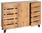 Mendler Sideboard HWC-M46, Kommode Schrank Anrichte, 3 Türen 8 Staufächer 88x120x34cm, naturfarben
