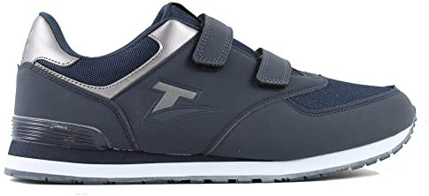 TIGLIO 9103 Blu Scarpe Sportive Uomo Doppio Strappo Regolabile Tomaia Superiore in Tessuto Traspirante Ideali Anche per Riabilitazione