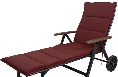 Auflage Rollliege Elba 50318-301 dunkelrot 190x59x4 cm Sun Garden