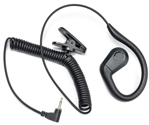 UAYESOK 2.5mm Receive/Listen Only Earpiece for Ham Radio Speaker Mic, Ear-Hook Sport Style, Police Officer Club Security Law Enforcement Shoulder Mic Headset