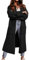 Imily Bela Strickjacke Damen Lang mit Taschen Elegante Leichtes Cardigan Locker Lässig Pullover Open Front Herbst Winter(Schwarzm,M)