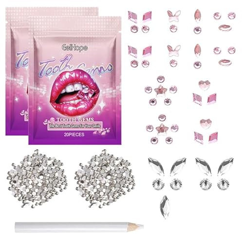 Kit Strass Dentaire,Kit Strass Dentaire Professionnel,Strass Dent,Bijoux Dentaire,Crystal Dentaire,avec Oeil-De-Cheval Blanc Diamants Et Strass,pour Décoration De Dents de Ongles
