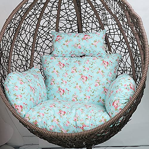 Hanging Egg Chair Cushion Replacement - Hanging Basket Seat Cushion for Bedroom Indoor Outdoor - Patio Swing Egg Chair Pad (Without Stand)