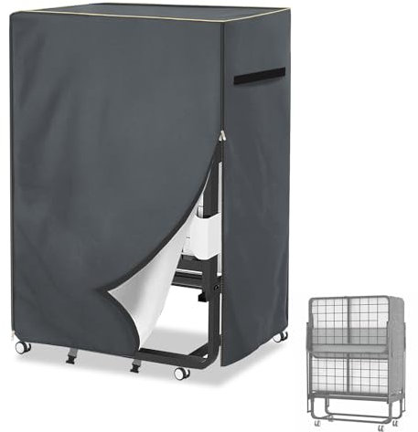 Faltbarer Bettüberzug, strapazierfähig, wasserdicht, universal, faltbarer Bettüberzug, verstellbar, rollbar, mit Reißverschluss, für Einzelbett, 78,9 cm (31 Zoll) Klappbett. 82,5 cm L x 35,6 cm B x