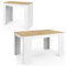 IDMarket - Table Console Extensible Orlando 6 Personnes 140 cm Bois Blanc et façon hêtre