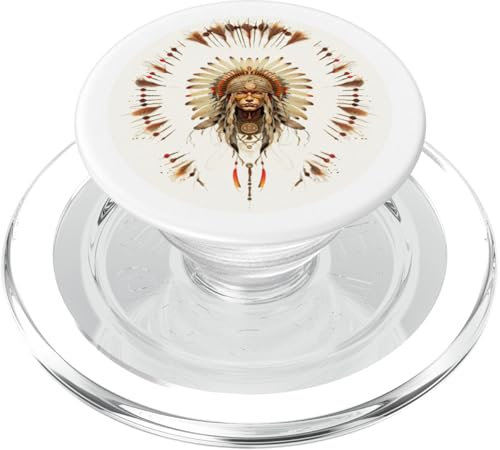 Indianer Reservation Feder-Kopfschmuck Stamm PopSockets PopGrip für MagSafe