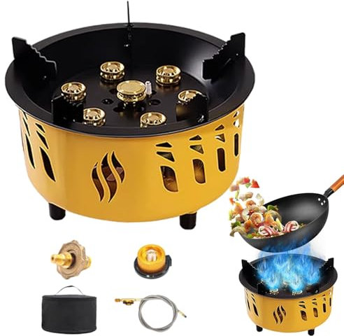 Outdoor Anti Ventish Fornello - Attrezzo da cucina per esterni, con arrampicata ignifuga, escursionismo e campeggio