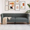 ChicAbode Chesterfield-Sofa 3-Sitzer Dunkelgrau Stoff Polstersofa mit Stützbeinen, Loungesofa Designsofa für Wohnzimmer, Couch Wohnzimmersofa