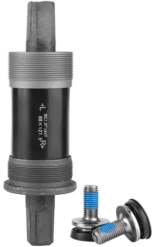 HERCHR 68x118/120/122,5/124,5/127,5 mm Fahrrad Bottom -Backhalter, Quadrat -Loch -Kurbel Achse mit Schrauben Mountain Bikes Center -Welle für die Quadrat -Kegelspindelkurbel
