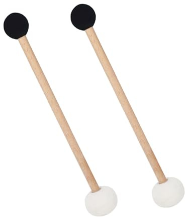 Klangschalen mit Filz und Gummi Doppelseitige 2 Stück Schlägel | Yoga und Unterricht, Kontrollierte Artikulation, Beidseitiges Design, Schneller Wechsel der Spieltechnik