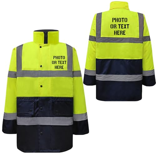Personalisierbare Arbeitskleidung mit Logo, wasserdicht, hohe Sichtbarkeit, Sicherheitsjacke, warm, Sicherheits-Regenmantel