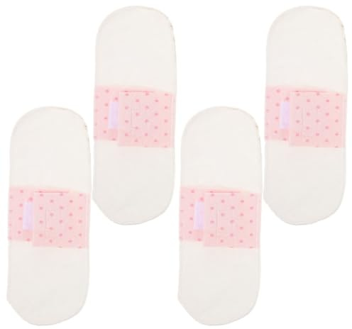 TIKODIDA 4 Stück Wiederverwendbare Waschbare Baumwoll slipeinlagen Atmungsaktiv Weich mit Wasserdichter für Menstruation Schwangerschaft und Wochenbett Damenhygiene