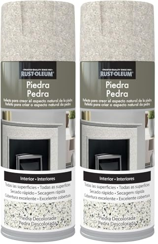 Rust-Oleum pintura efecto Piedra en spray Piedra Decolorada 400 ml (Paquete de 2)