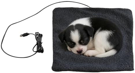 Generisch Heizdecken für Hunde USB Elektro-Heizbett | Mit Smart-Thermostat rutschfest wasserdicht Welpen-Heizpad für Kätzchen Welpen mittlere und große Rassen Schlafkäfig