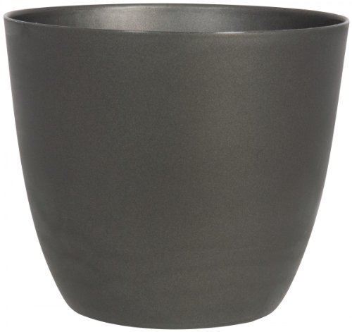 Geli Übertopf Pure rund aus Kunststoff, Farbe:anthrazit, Durchmesser:11 cm