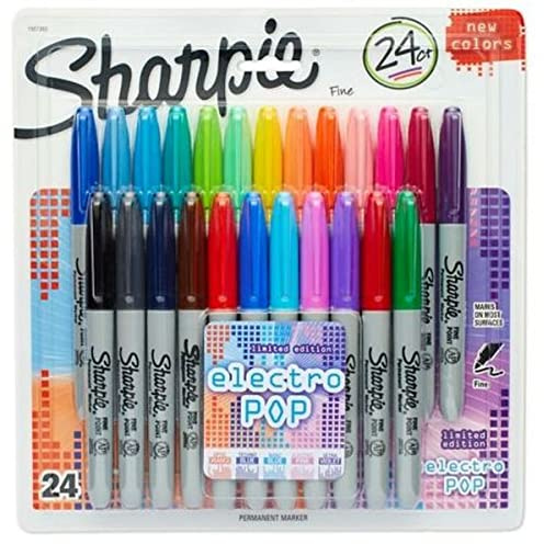 Sharpie Fine Permanent Markers Assorted Colours - Special Edition 24 Pack